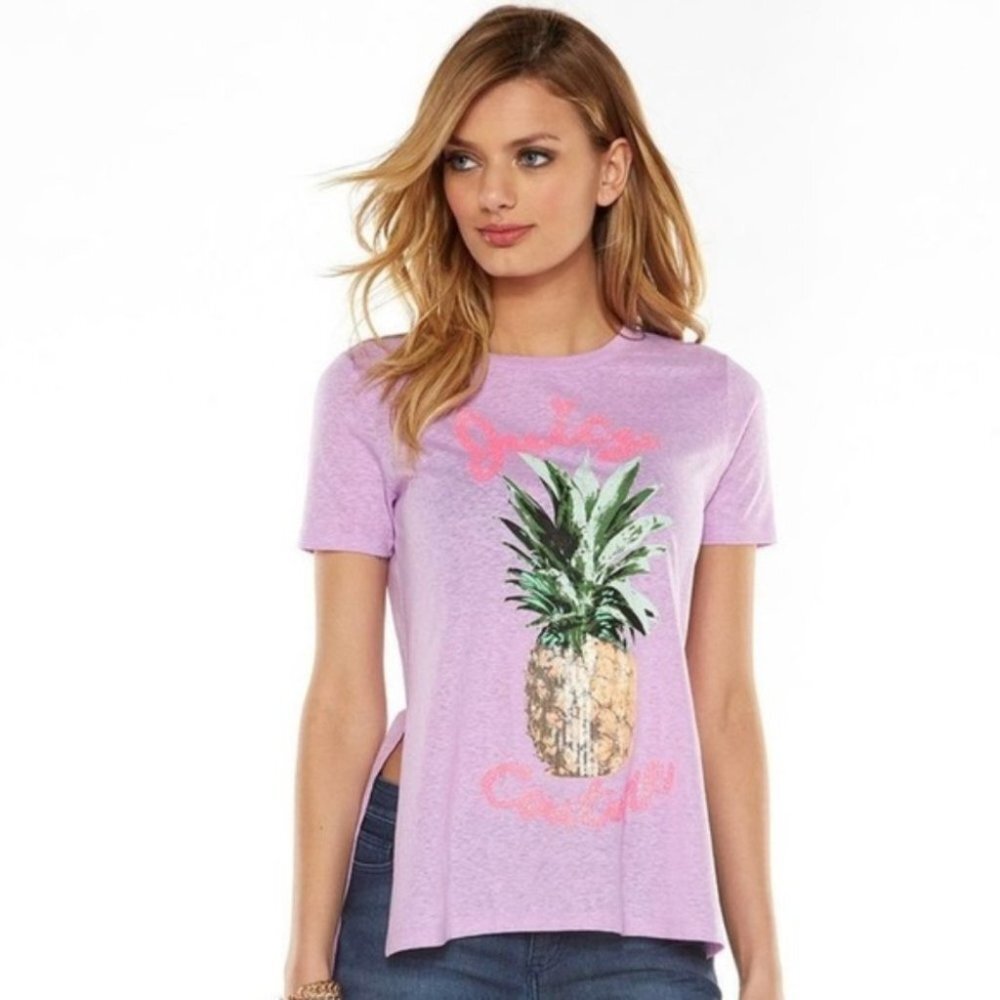 Juicy Couture Sequined Pineapple XS Short Sleeve